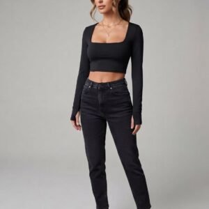 MD 2604 CROPPED ML DECOTE QUADRADO P-M-G-GG